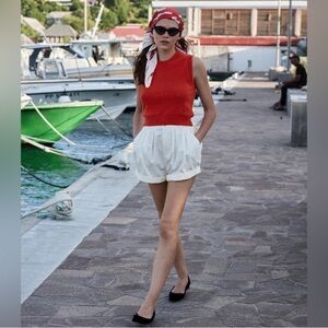 NEW Doen Paige Short in Salt White Cotton
Size 8